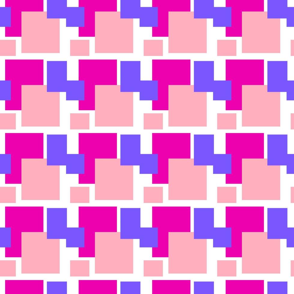 Pink square wallpaper, illustration, vector on white background.