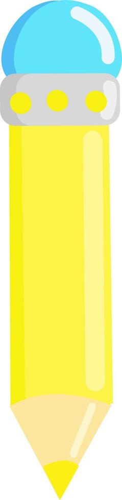 Yellow pencil, illustration, vector on white background.