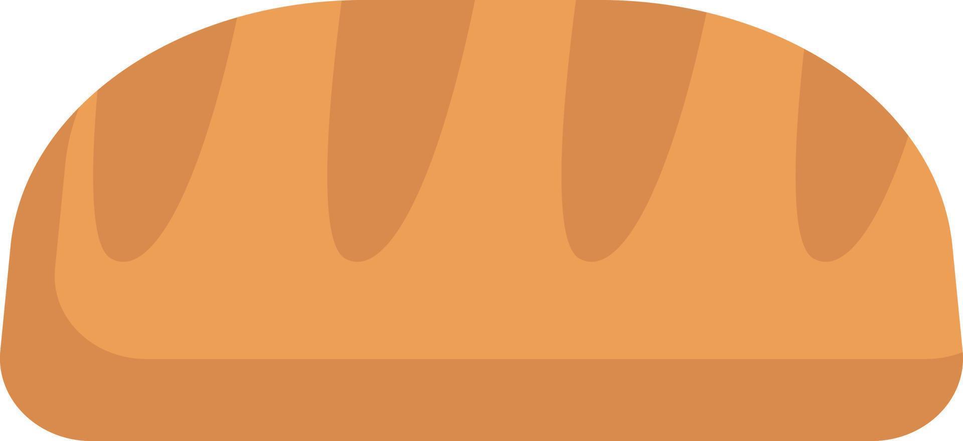 Delicious fresh bread, icon illustration, vector on white background