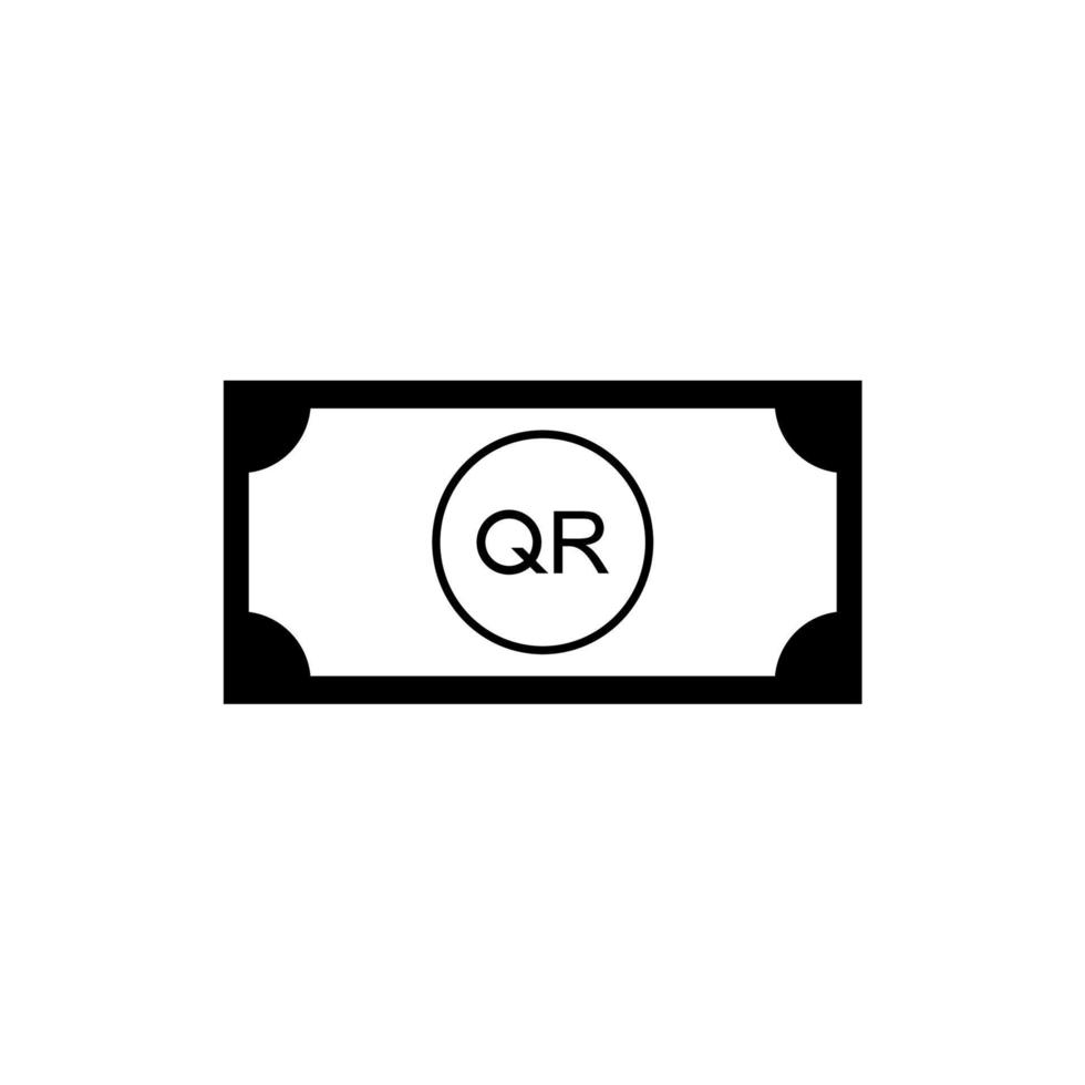 Qatar Currency Icon Symbol Qatari Riyal Latin Version QAR Sign 