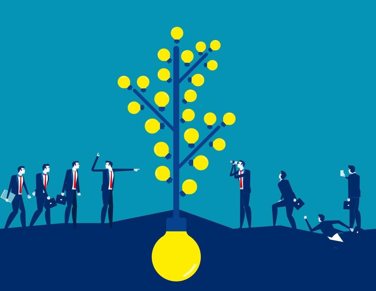 Knowledge branching. Concept business education vector illustration