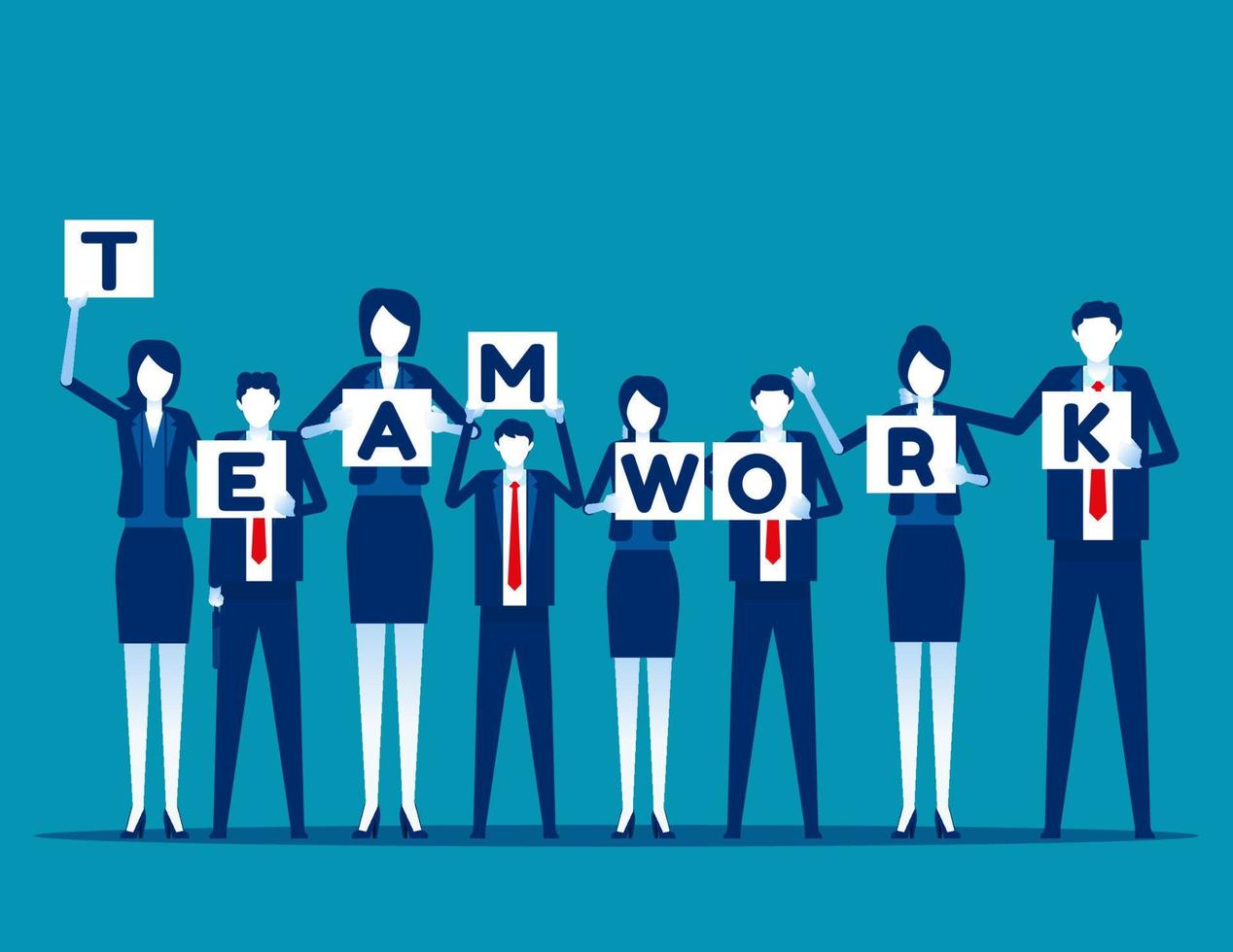 Business teamwork. Concept business team character vector illustration, Group