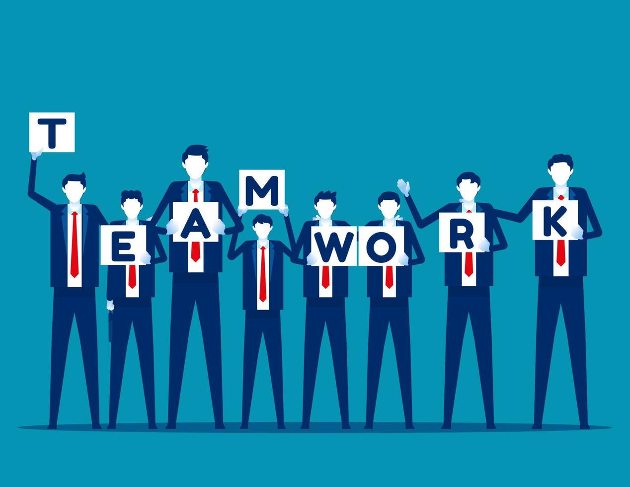 Business teamwork. Concept business team character vector illustration, Group