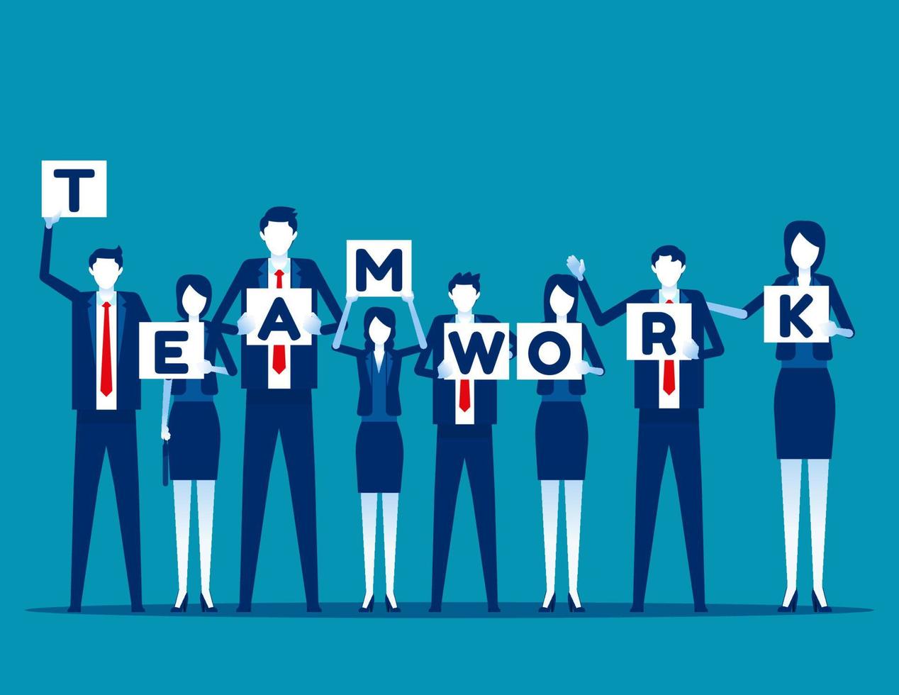 Business teamwork. Concept business team character vector illustration, Group