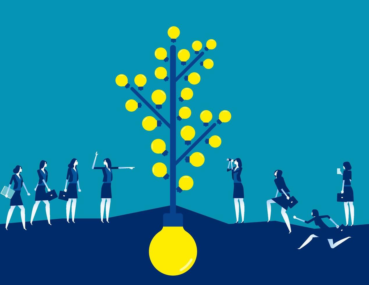 Knowledge branching. Concept business education vector illustration