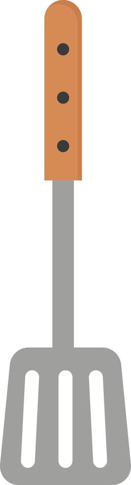 Turning spatula, illustration, vector on white background.