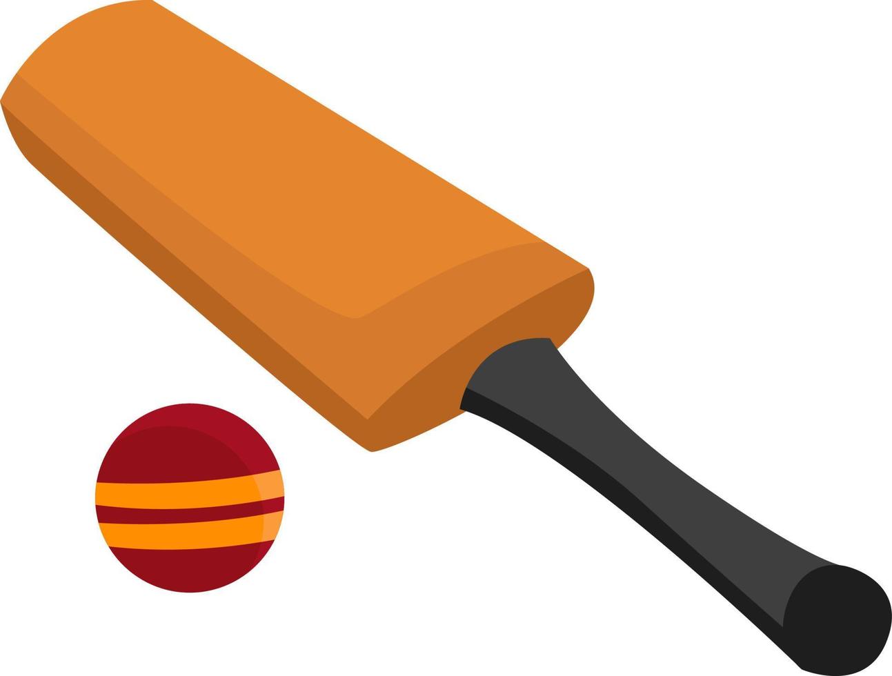 Cricket con pelota, ilustración, vector sobre fondo blanco