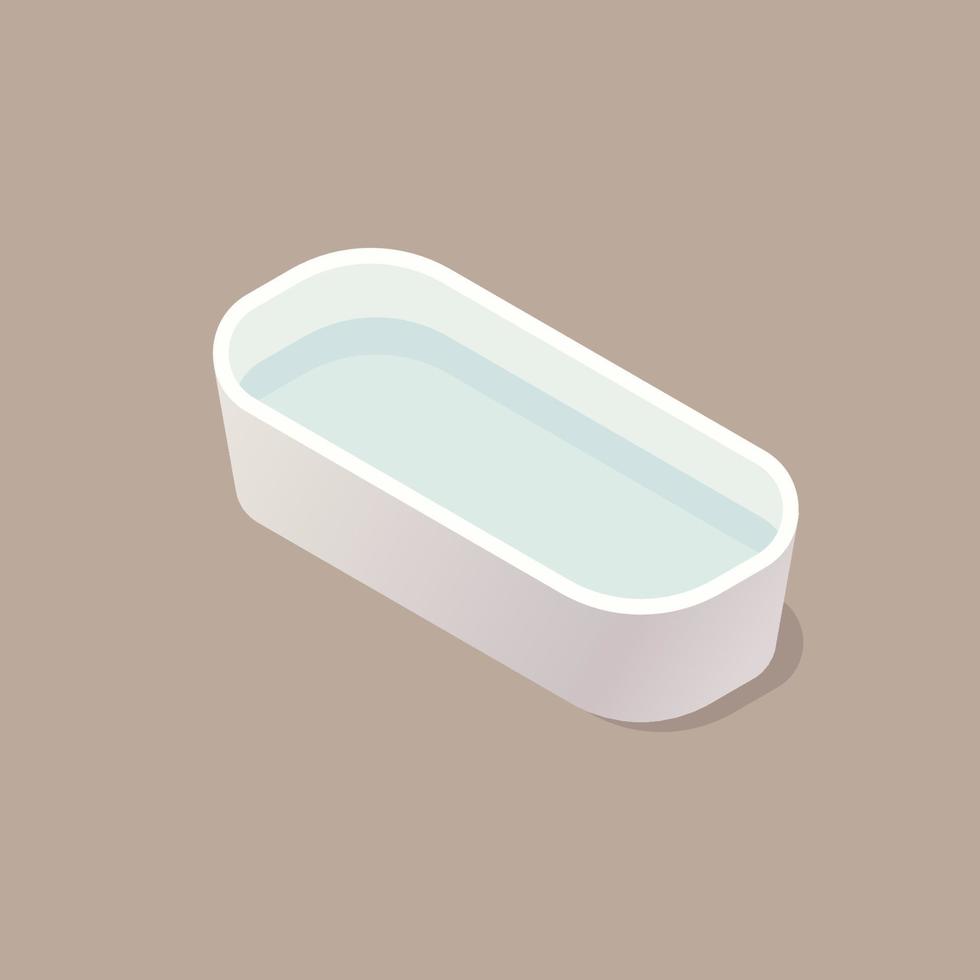 Bathtub icon in isometric design vector