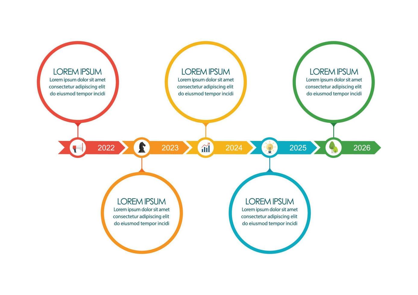 Timeline diagram infographic vector