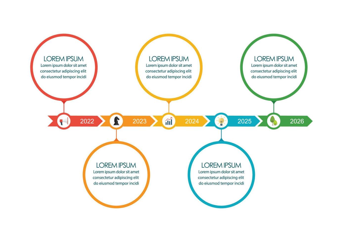 Timeline diagram infographic vector