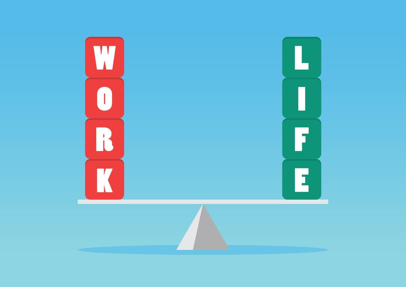 ilustración del concepto de equilibrio de vida laboral vector