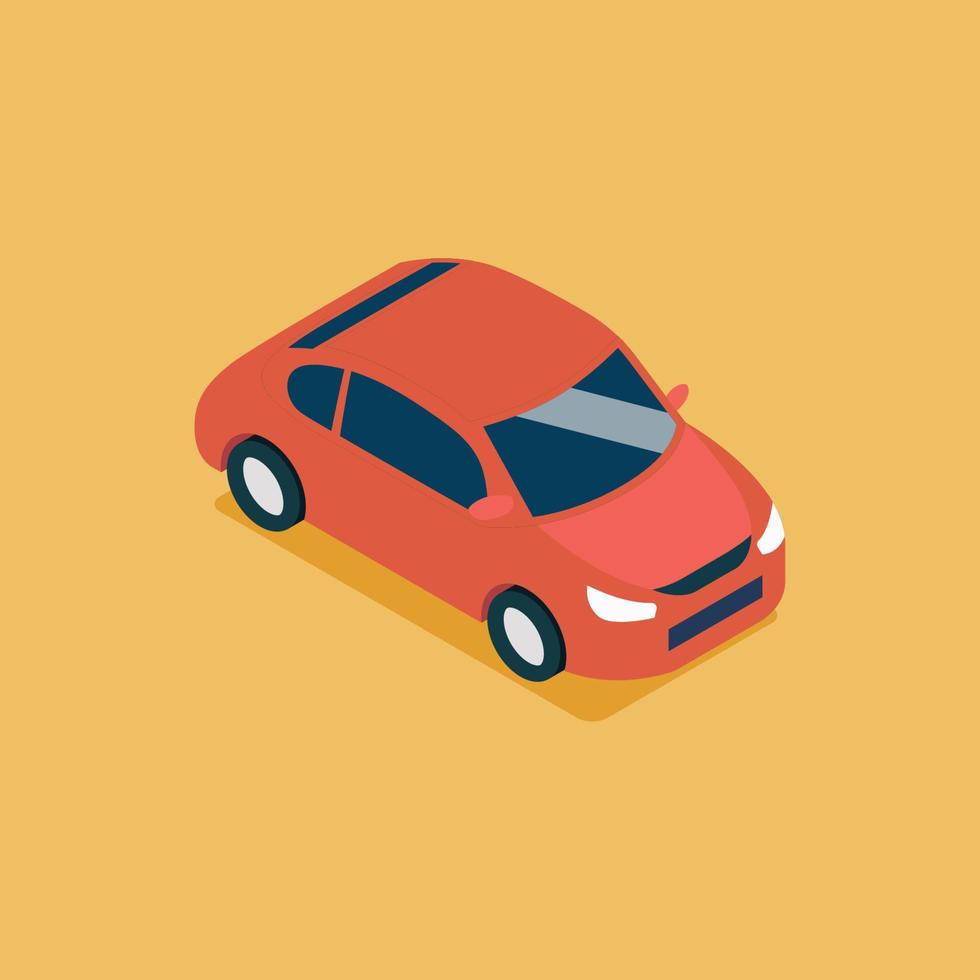 Isometric car vector illustration