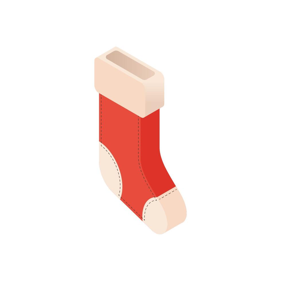 Isometric Christmas Stocking vector