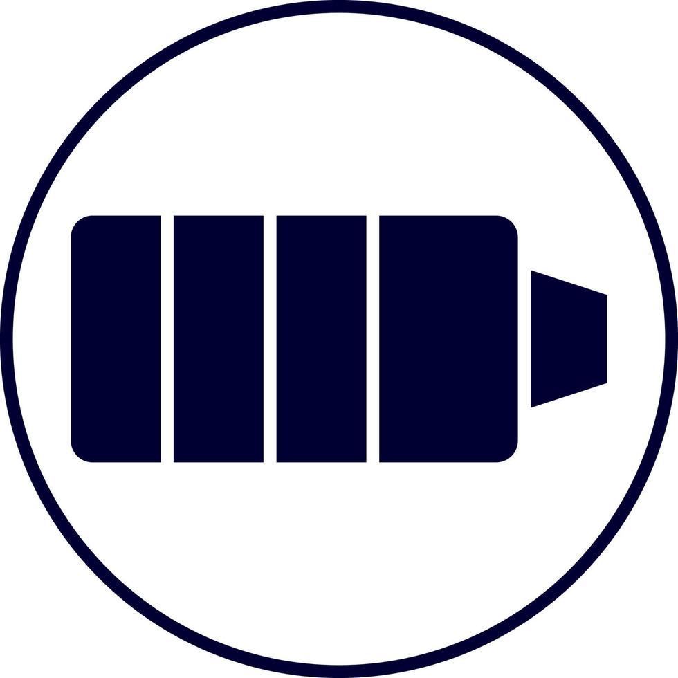 UI battery charged, illustration, vector on a white background.