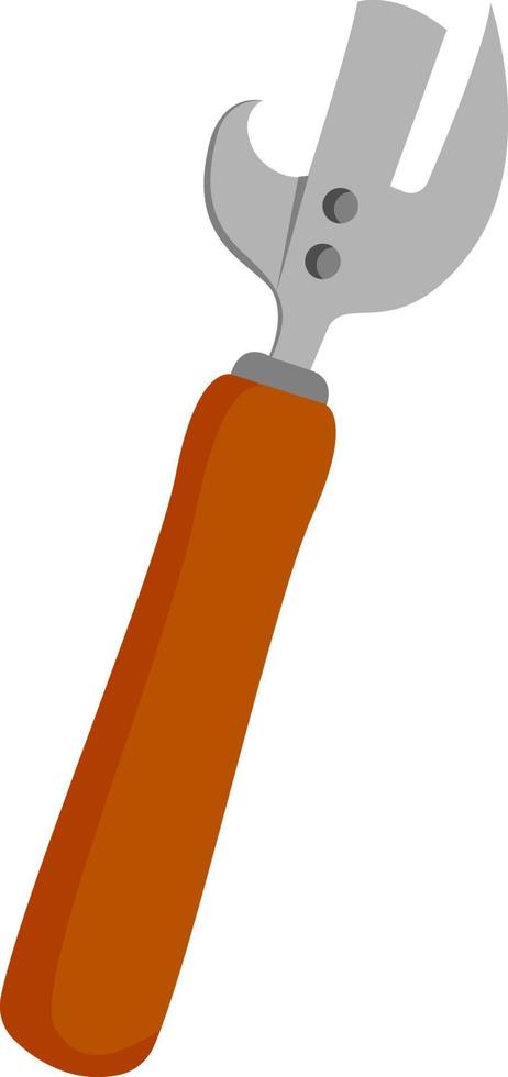 Bottle opener, illustration, vector on white background.