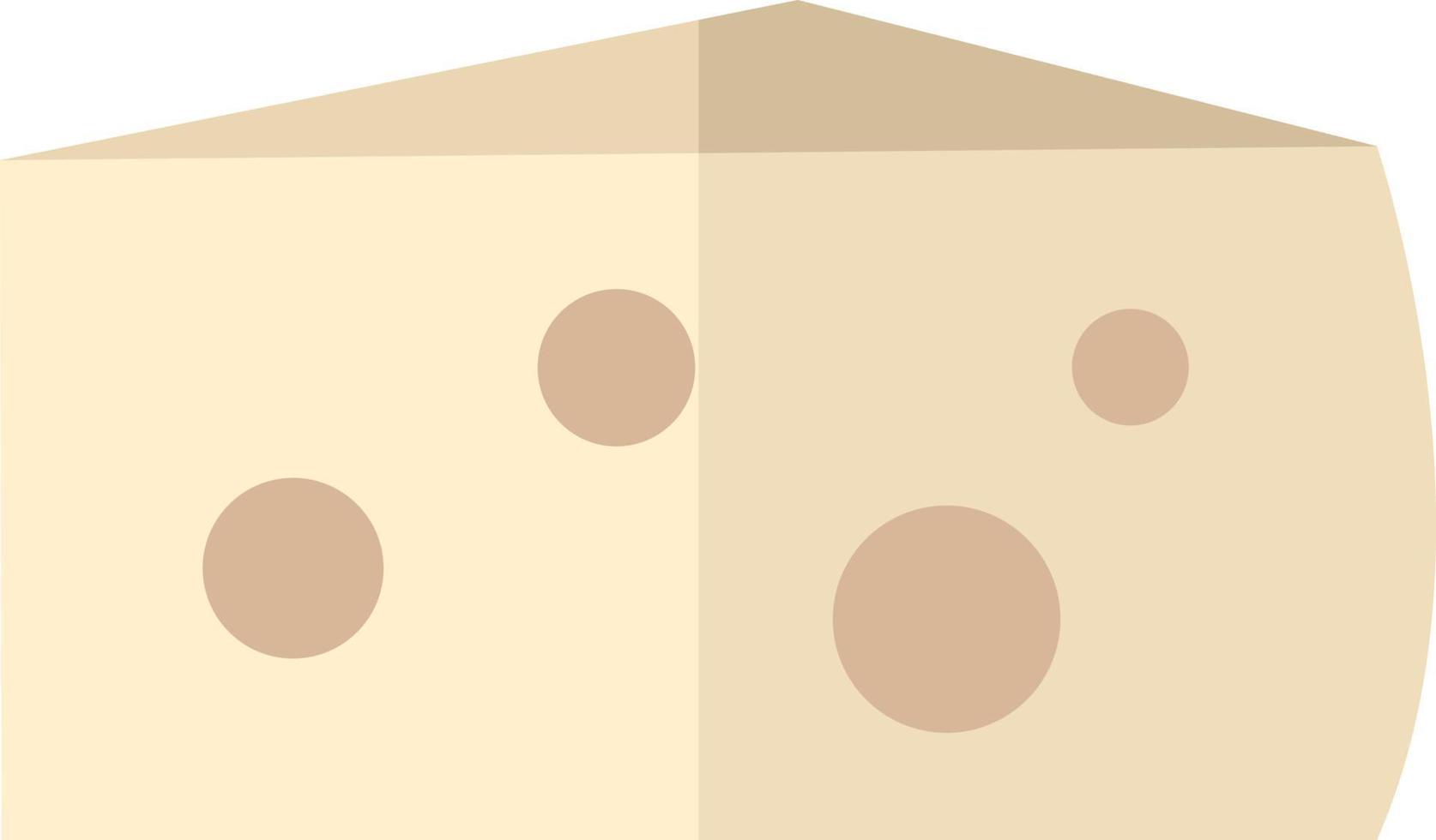 Cheese with holes, icon illustration, vector on white background