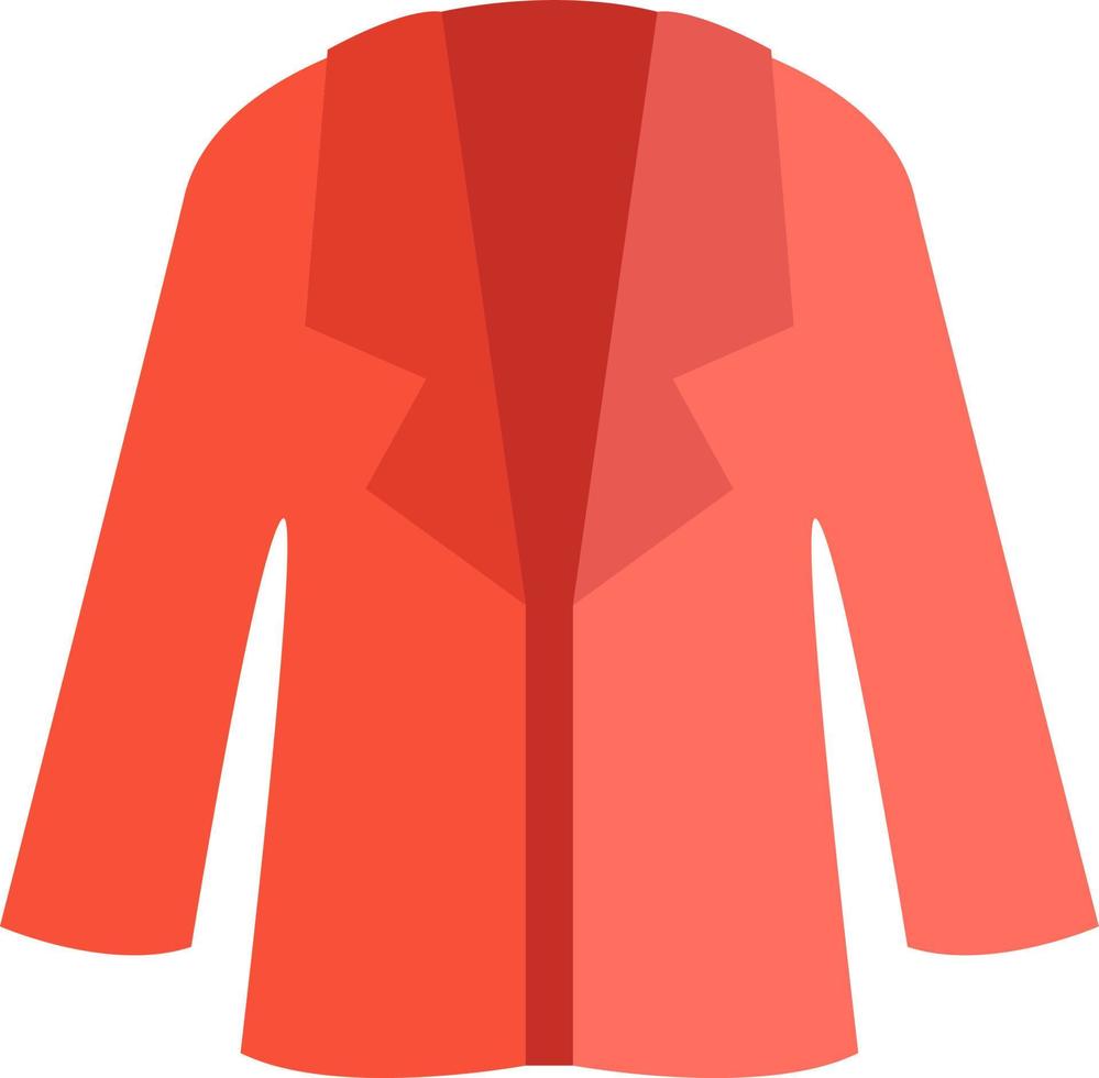 chaqueta de traje rojo, ilustración de icono, vector sobre fondo blanco