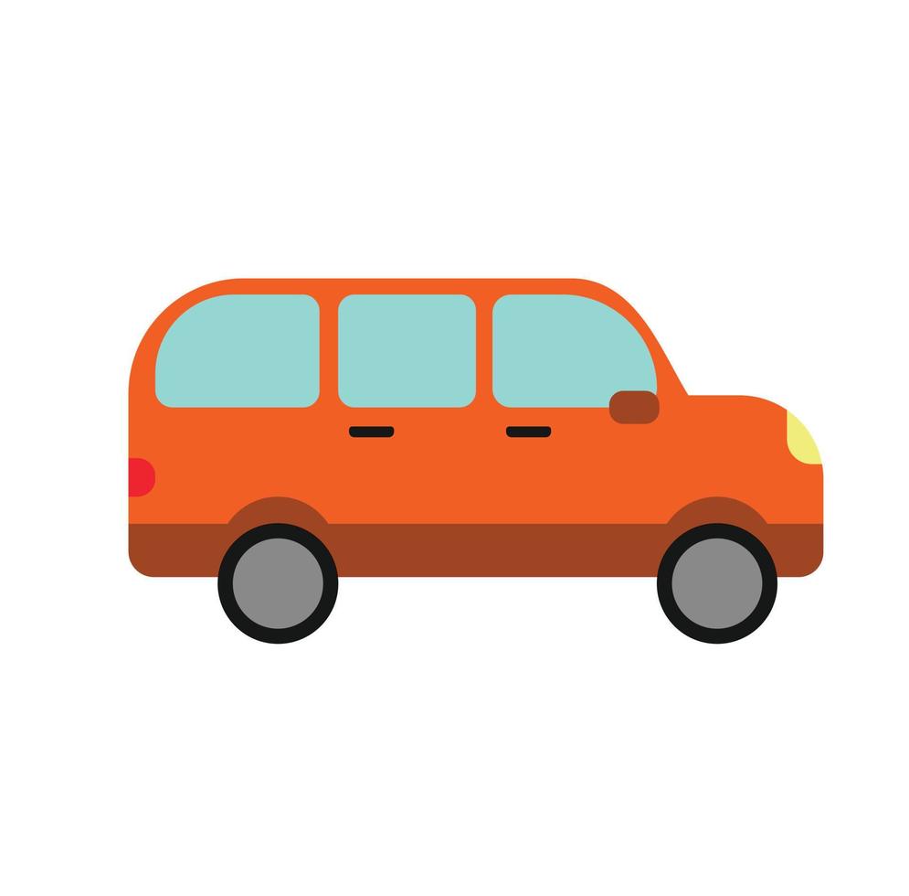 Van icon. Cargo minibus. Delivery transport. Color contour linear silhouette. Side view. vector