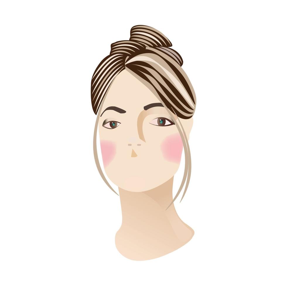 Beauty illustration of young woman in vector