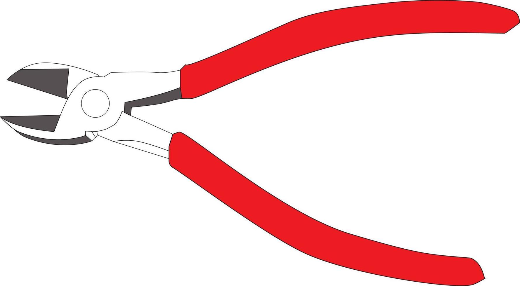 Diagonal cutting pliers isolated on a white background 13734617 Vector