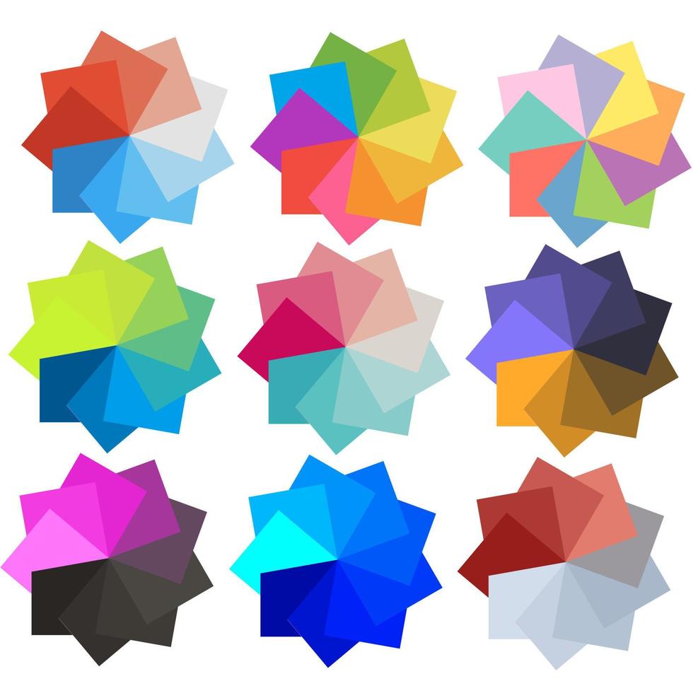 papeles de origami de colores vector