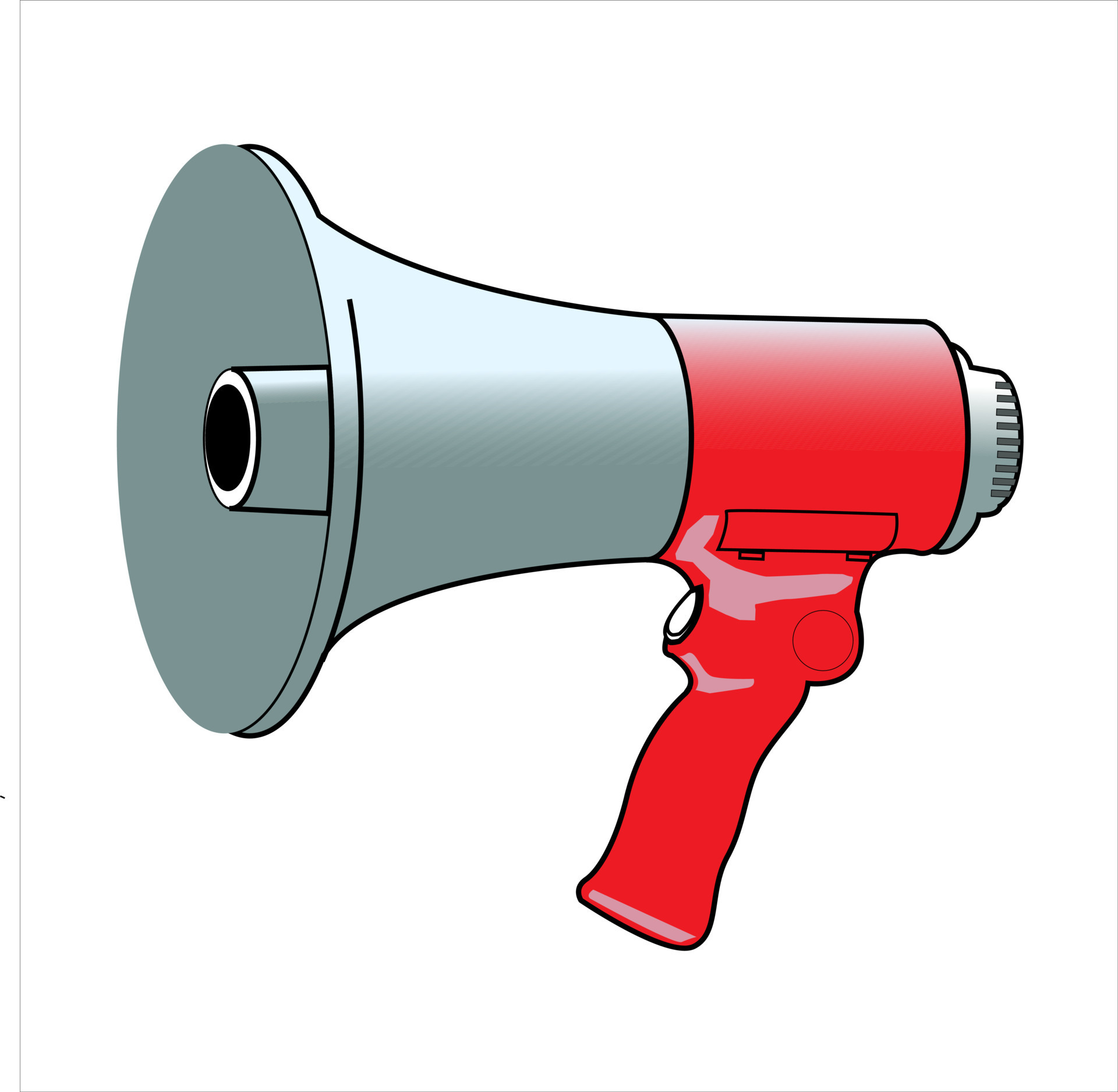 Megaphone. Loudspeaker, speaker, bullhorn alert. Vector illustration in