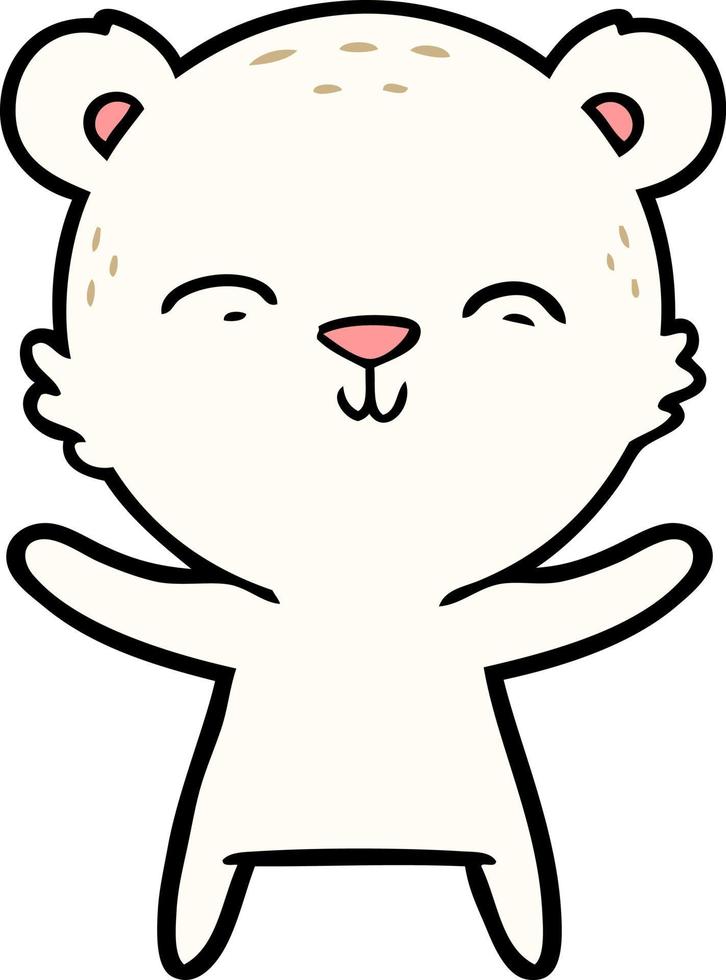 Vector polar bear character in cartoon style