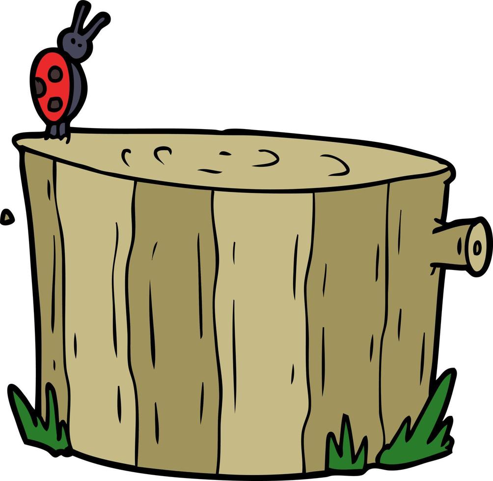 cartoon tree stump vector