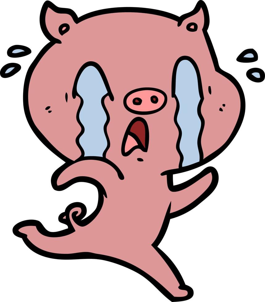 Vector pig character in cartoon style