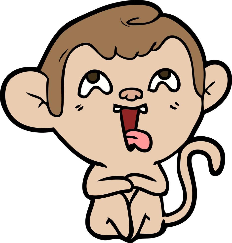 Vector monkey character in cartoon style