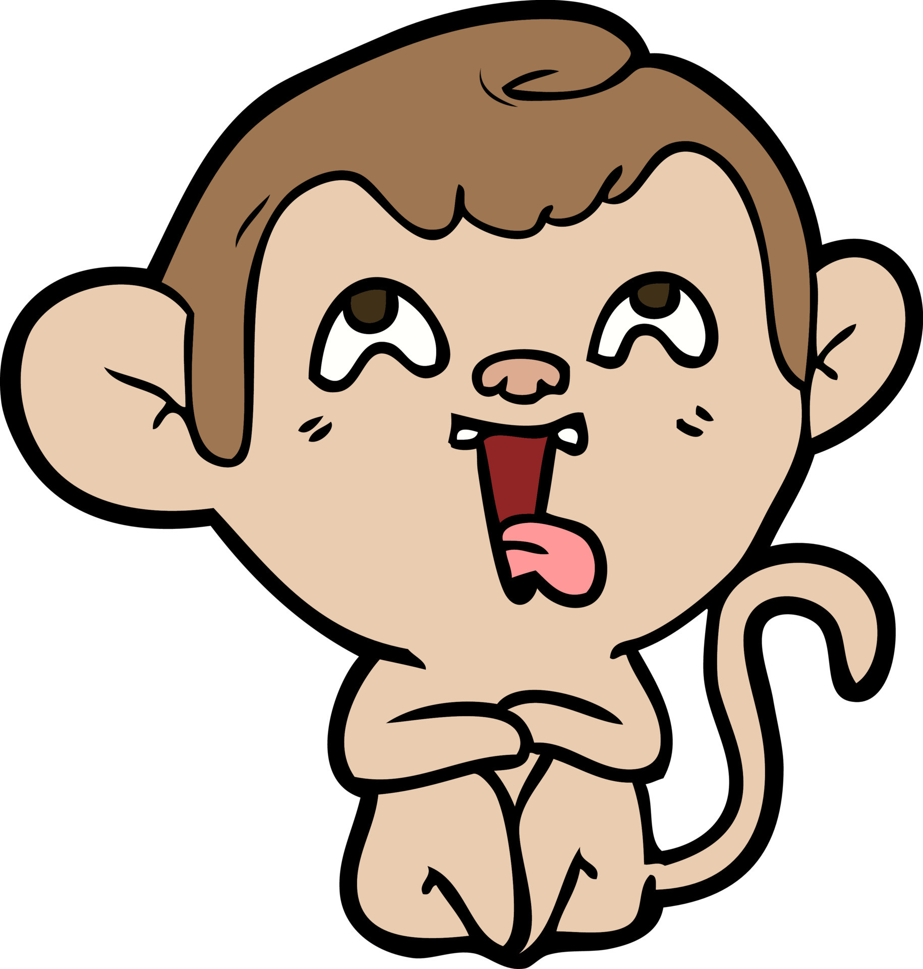 Vector monkey character in cartoon style 13734684 Vector Art at Vecteezy