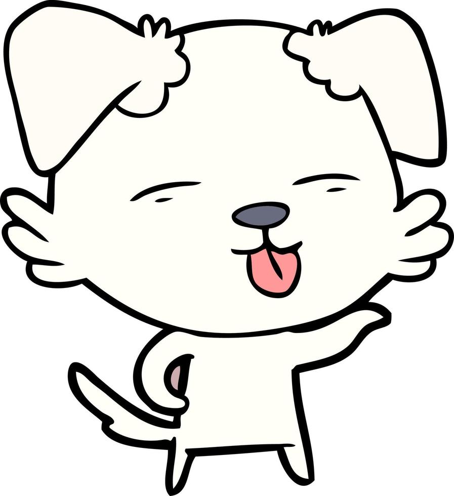 Vector dog character in cartoon style