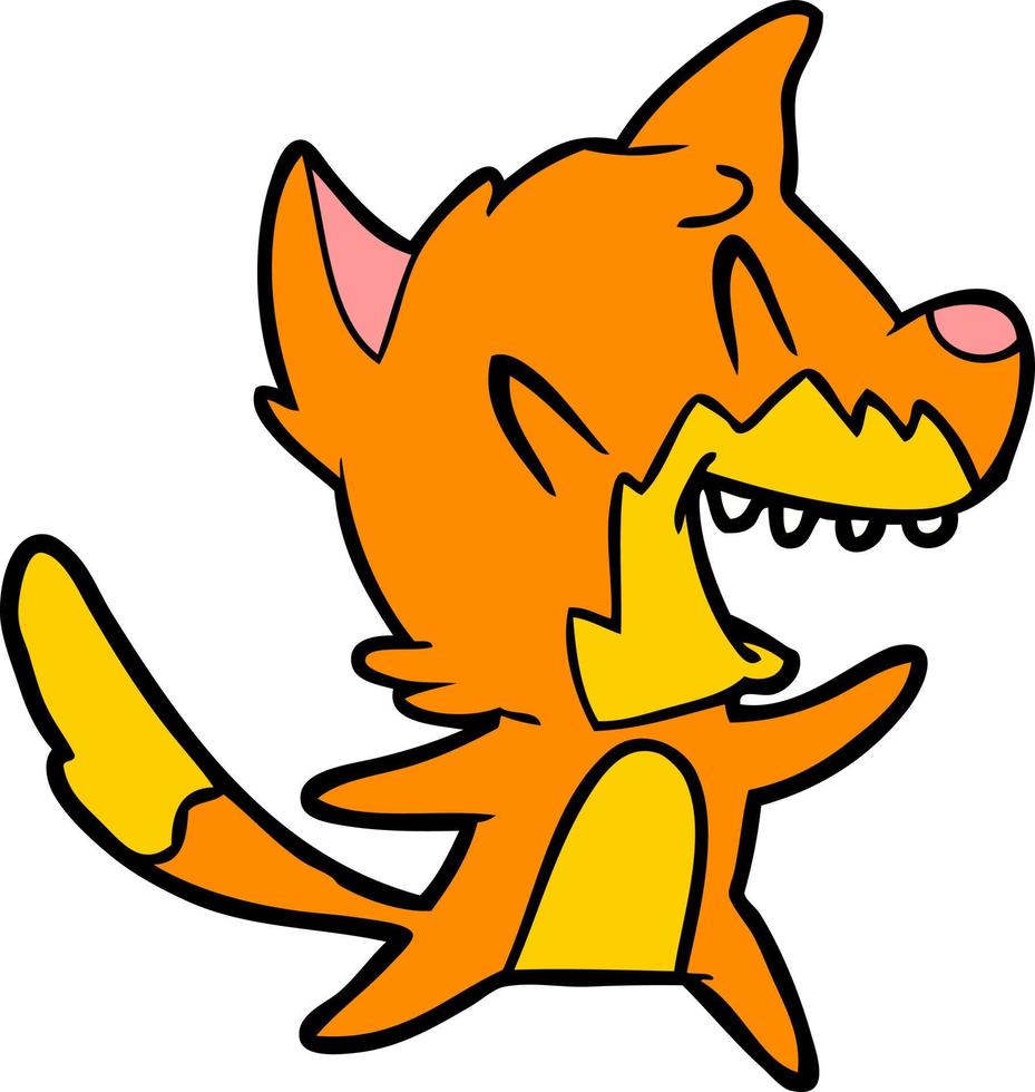 Vector fox character in cartoon style