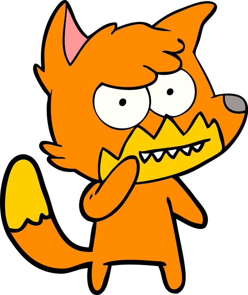 Vector fox character in cartoon style