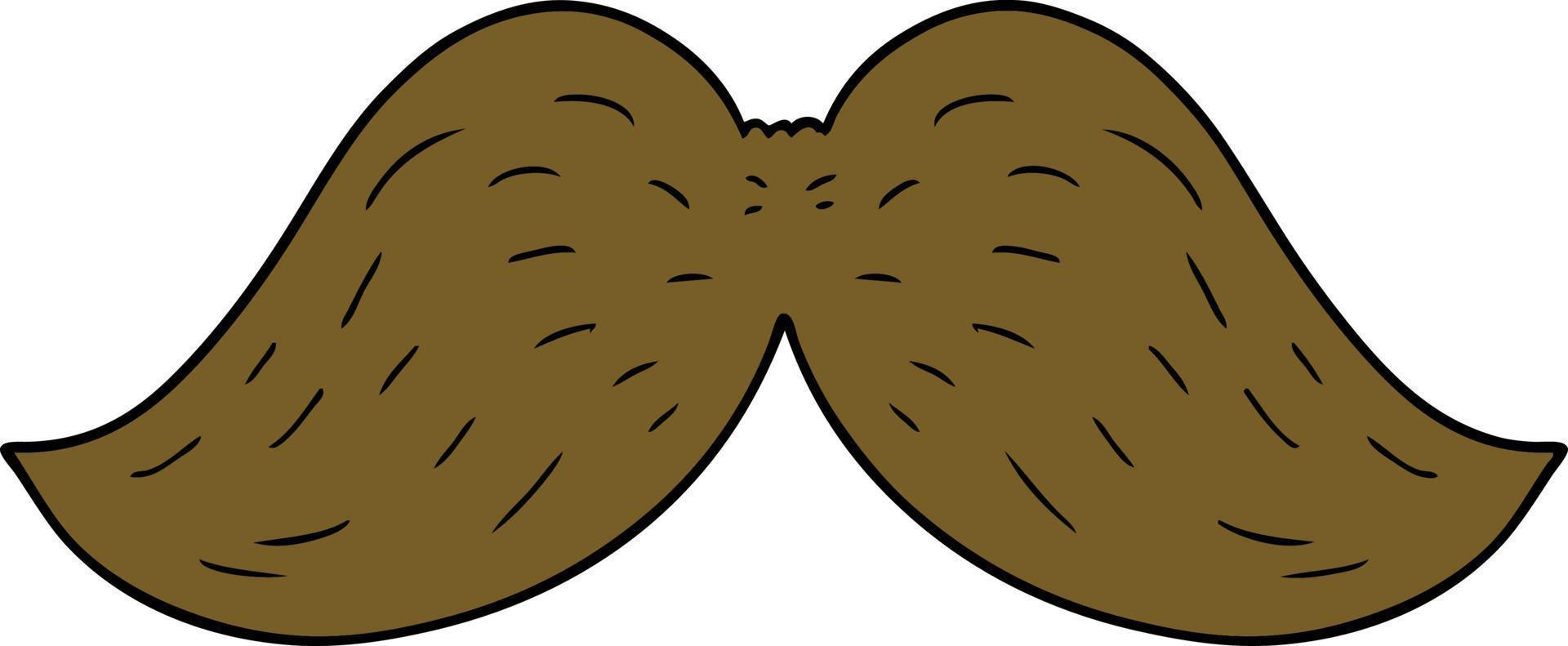 doodle cartoon mustache vector