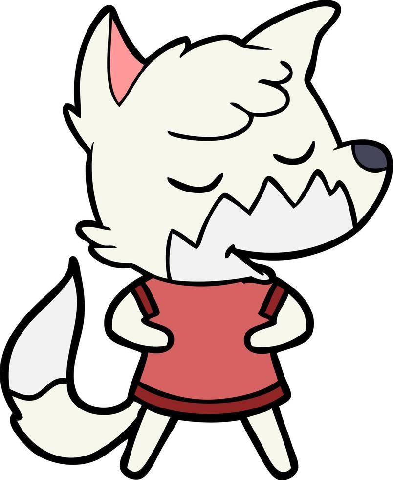 doodle character cartoon fox vector