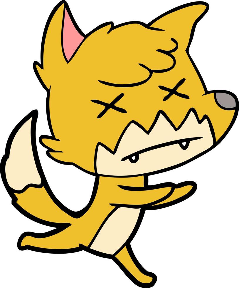 Vector fox character in cartoon style
