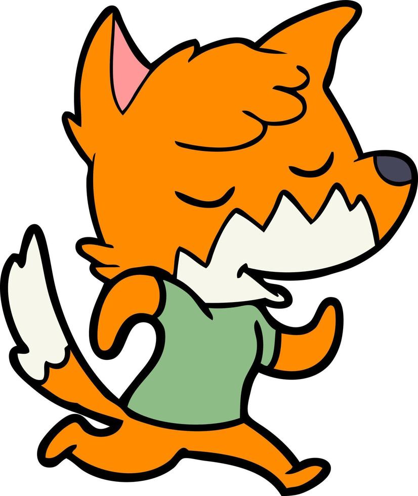 Vector fox character in cartoon style