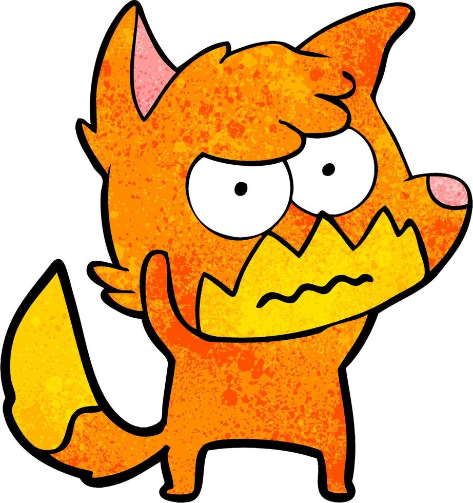 Vector fox character in cartoon style