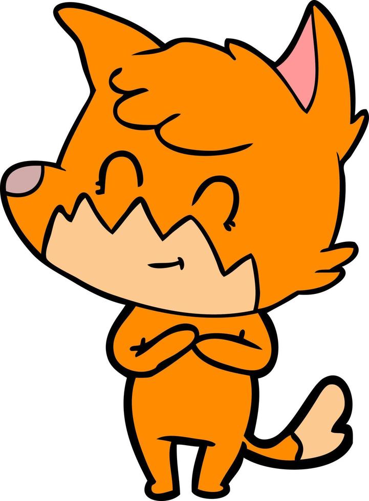 Vector fox character in cartoon style