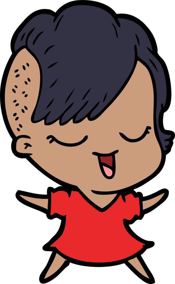 Vector woman character in cartoon style