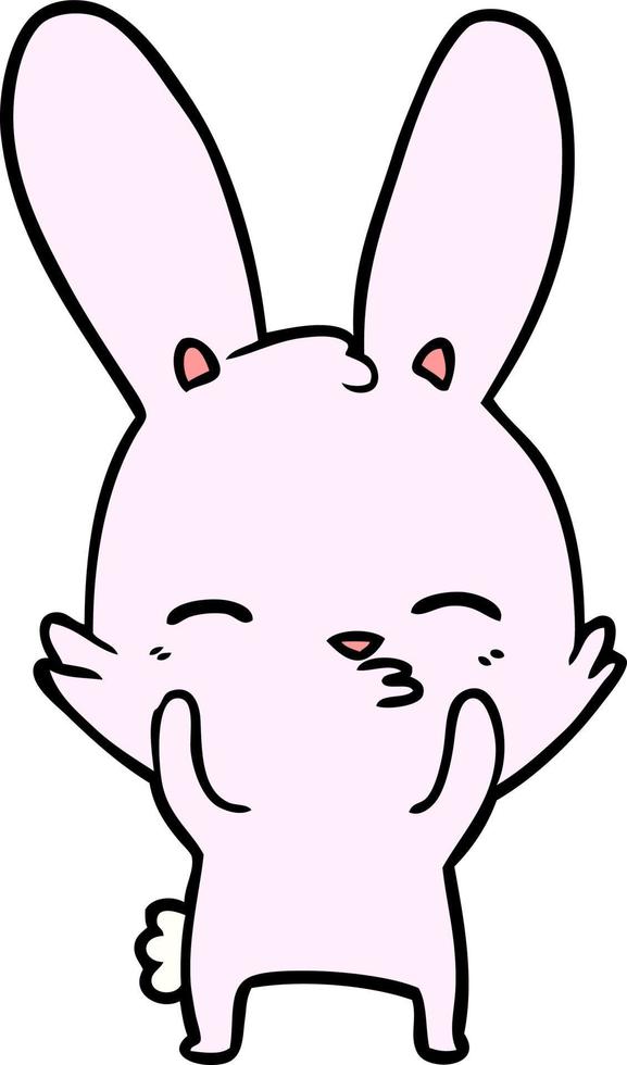 Vector bunny character in cartoon style