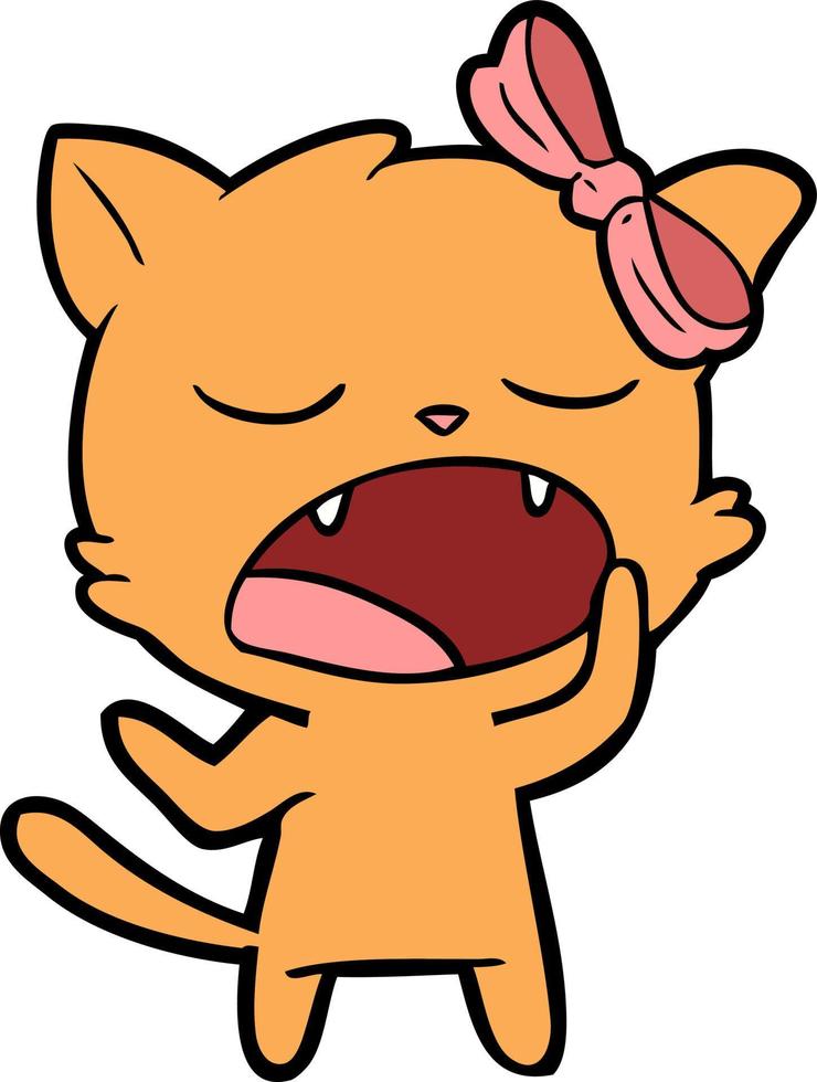 Vector cat character in cartoon style