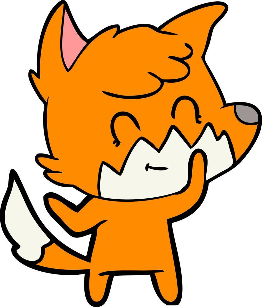 Vector fox character in cartoon style