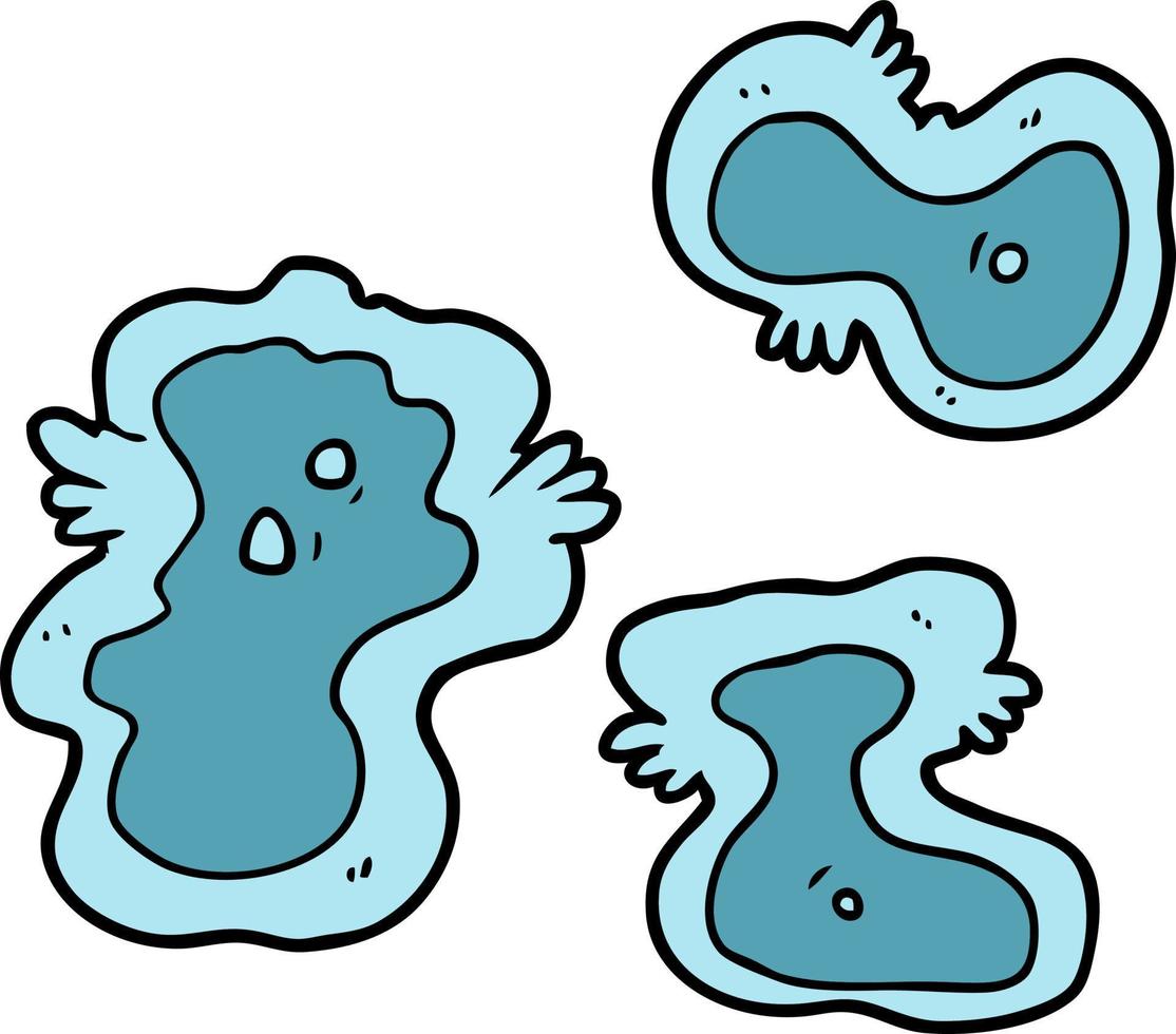 cartoon green amoebas vector