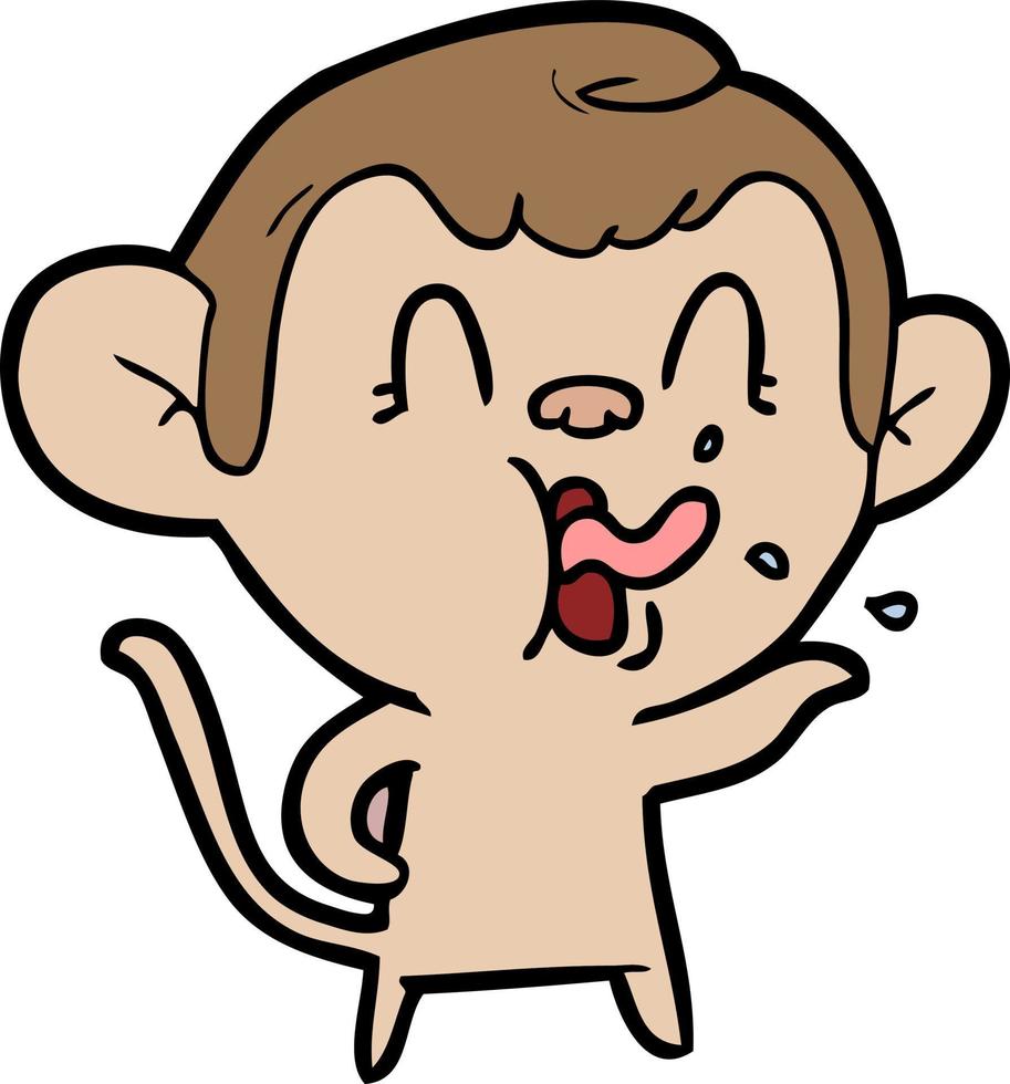 Vector monkey character in cartoon style