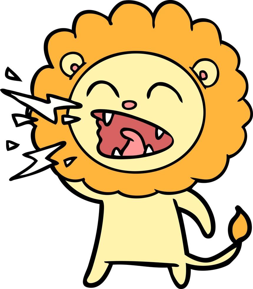 Vector lion character in cartoon style
