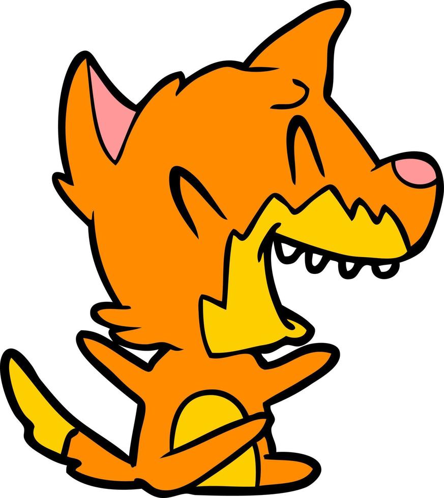 Vector fox character in cartoon style