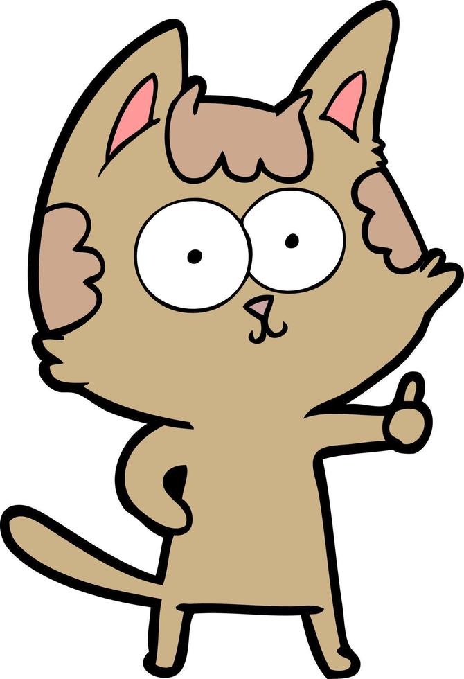 personaje de gato vectorial en estilo de dibujos animados vector