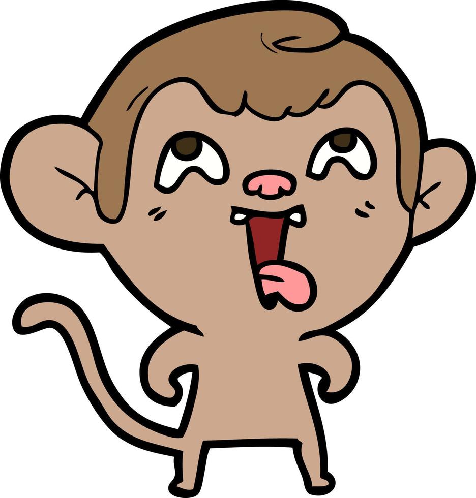 Vector monkey character in cartoon style